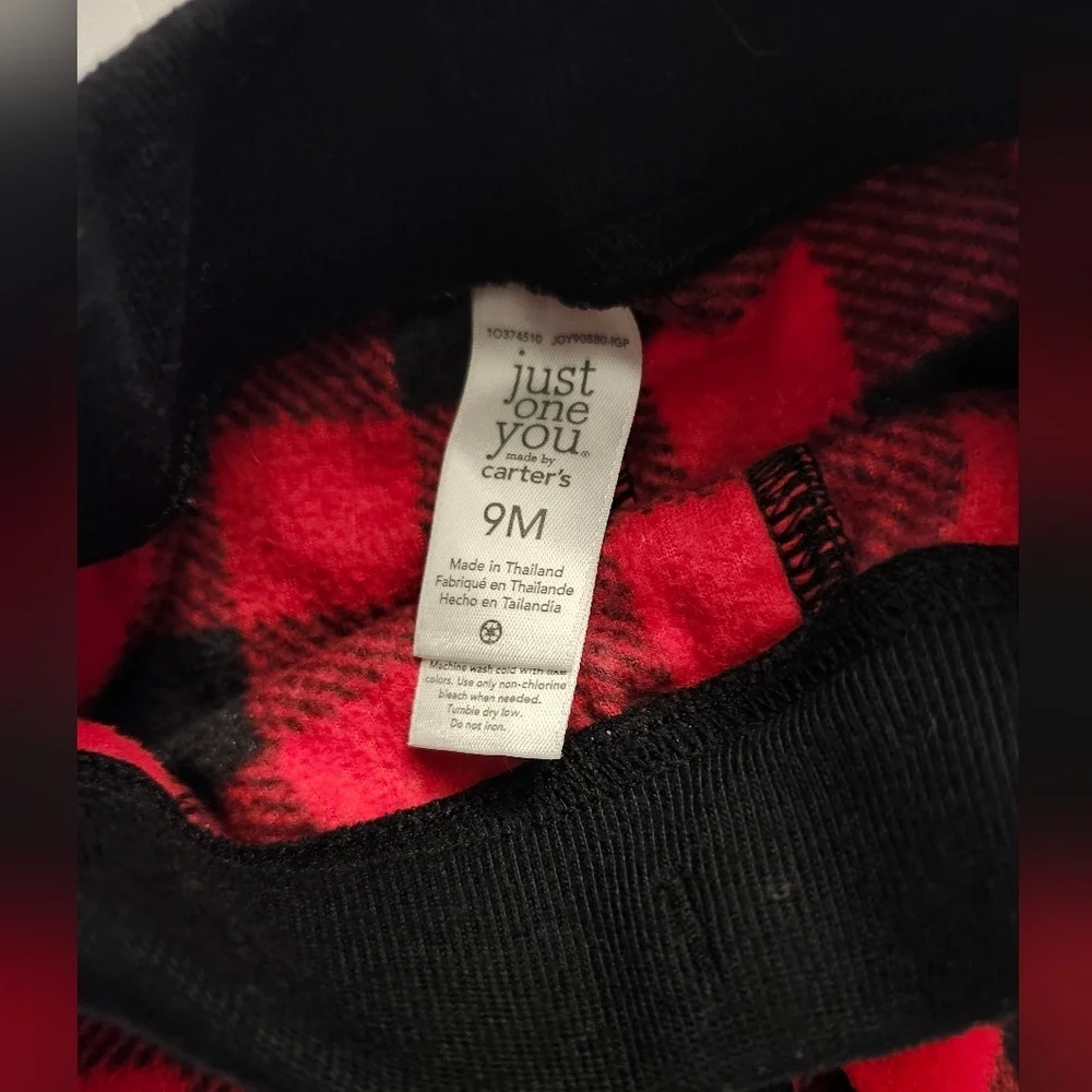 Carter's Red and Black Plaid Pants